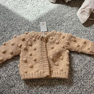Baby Pom Pom cardigan 6-12m